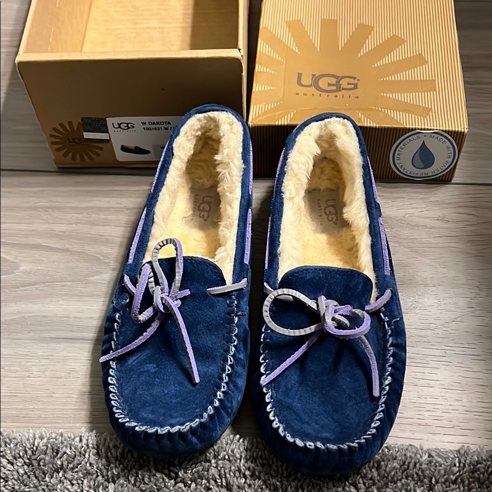 UGG Blue Suede Moccasins